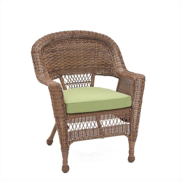 Propation Honey Wicker Chair With Green Cushion PR2999288 - main